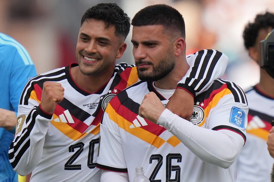 Selección de Alemania en festejo de gol, durante la Fase de Grupos del Mundial de 2026 - Foto: AP
