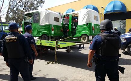 Asegura Policía de Oaxaca mototaxis irregulares
