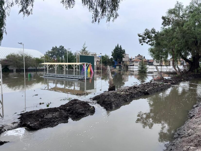 Vecinos de la colonia Rancho San Blas aseguran que es la primera vez en más de 20 años que ocurre una situación así. Culpan a la construcción de naves industriales. (Foto: Arturo Contreras)