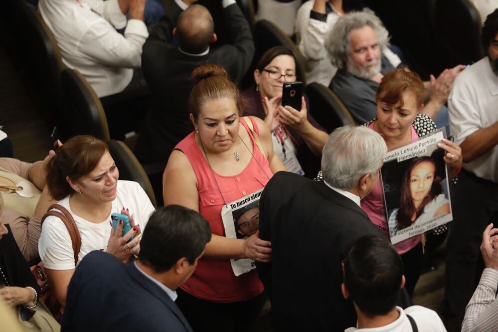 AMLO durante el primer foro por la pacificación en Juárez. Foto: Iván Stephens / EL UNIVERSAL