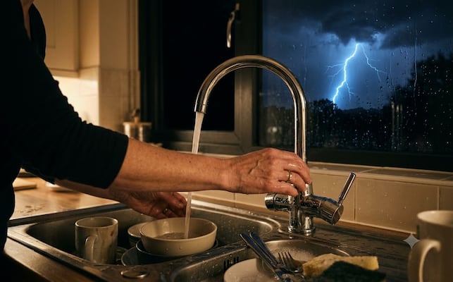 ¿Lavar trastes mientras llueve?; la razón por la que no debes hacerlo