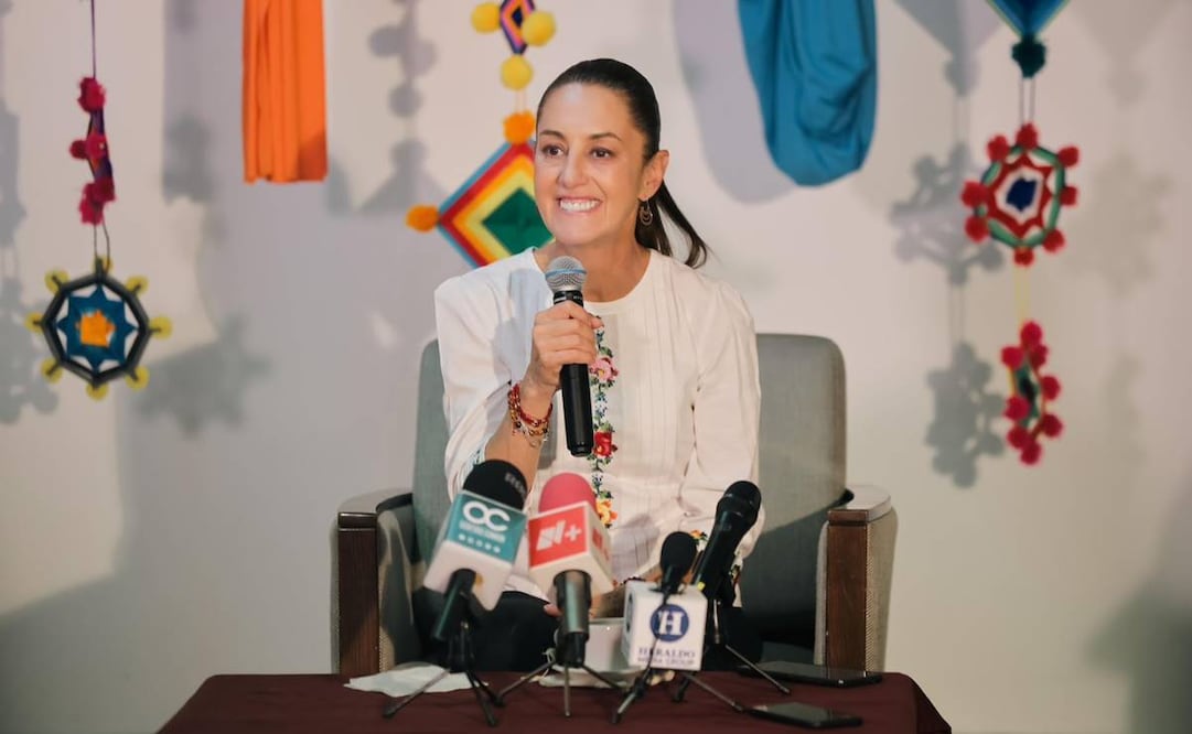 Claudia Sheinbaum durante un encuentro con medios de comunicación del estado de Nayarit / Foto: Especial