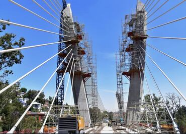 FOTOS: Así van las obras del Puente Atirantado del Tren Interurbano, único en el mundo por su diseño