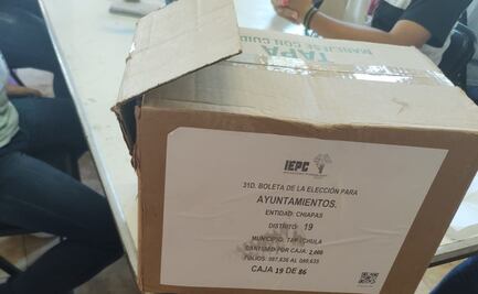 Reciben en Chiapas paquetería electoral presuntamente incompleta