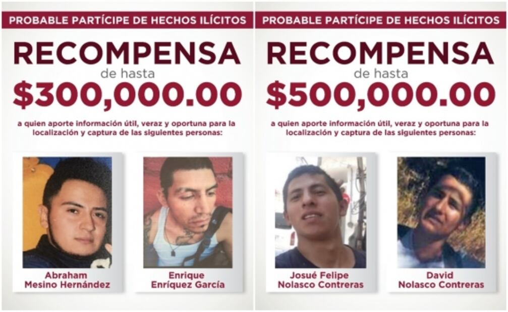 Fiscalía de Edomex ofrece hasta 300 mil pesos por información de 9 personas desaparecidas