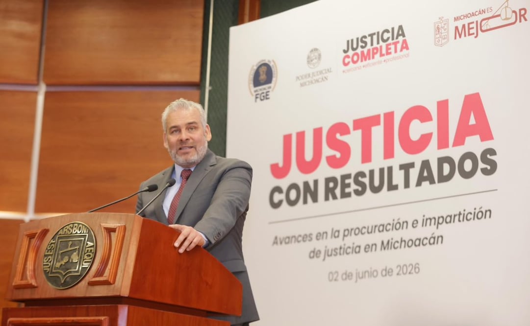 Ramírez Bedolla presumen avances en procuración de justicia (02/06/2026). Foto: Especial