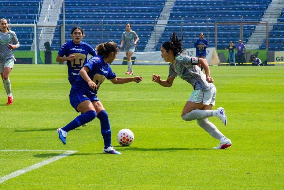 América y Pumas en el Clásico Capitalino de la Liga MX Femenil - Foto: Maritza Villagómez/EL GRÁFICO