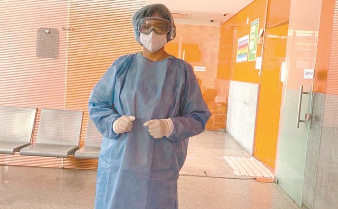 De Michoacán, la doctora Patricia Ortega llega a la Ciudad de México, en un acto de humanidad y solidaridad con sus compañeros, para apoyar en la emergencia sanitaria. Fotos: Cortesía