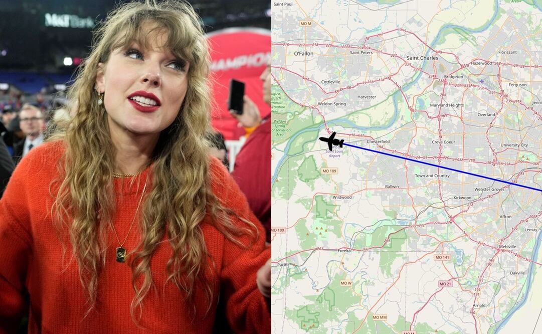 Jet privado, Taylor Swift. Fotos: AP Y Captura de pantalla