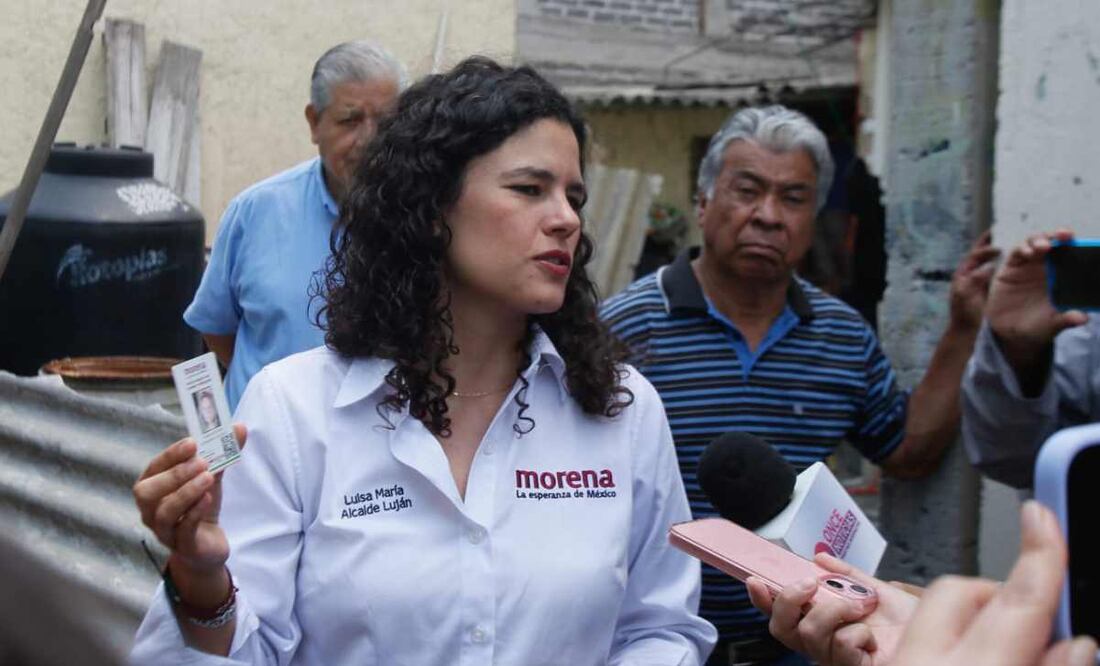 La dirigente nacional de Morena, Luisa María Alcalde, durante el arranque de los Comités Seccionales de Morena en Coyoacán. Foto: Especial