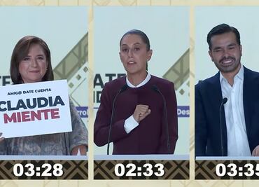 ¿Entre más agresivos los candidatos, más ganan un debate? Los duros ataques entre Claudia Sheinbaum, Xóchitl Gálvez y Álvarez Máynez