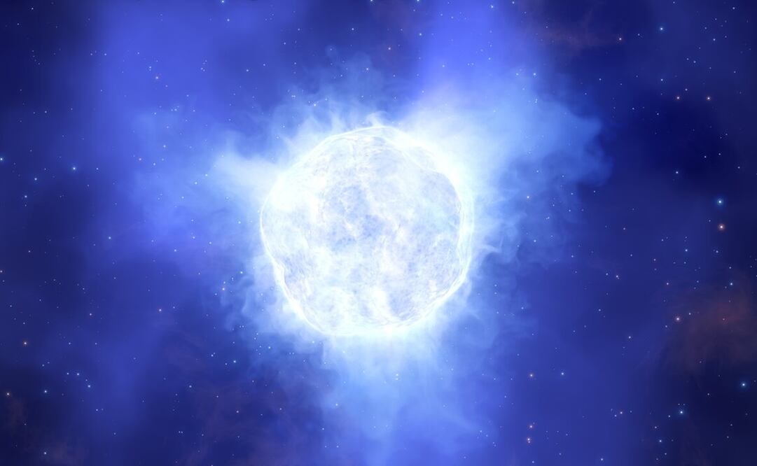 Representación de la estrella que desapareción en la galaxia enana Kinman. Imagen: ESO/L. Calçada