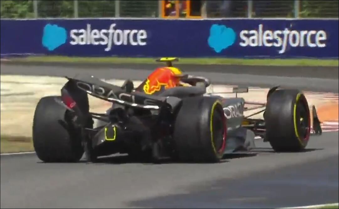 Checo Pérez abandonó la carrera de Canadá - Foto: Captura de pantalla