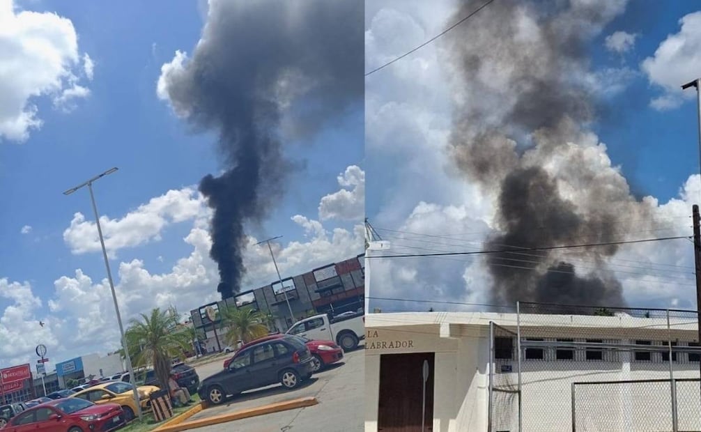 El fuego se originó en el predio abandonado, ubicado en la parte posterior del comercio llamado “Modatelas". 03/09/2026. | Foto: Especial.
