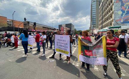 VIDEO: Comerciantes de Línea 9 del Metro bloquean Eje Central; exigen devolución de sus lugares de venta 