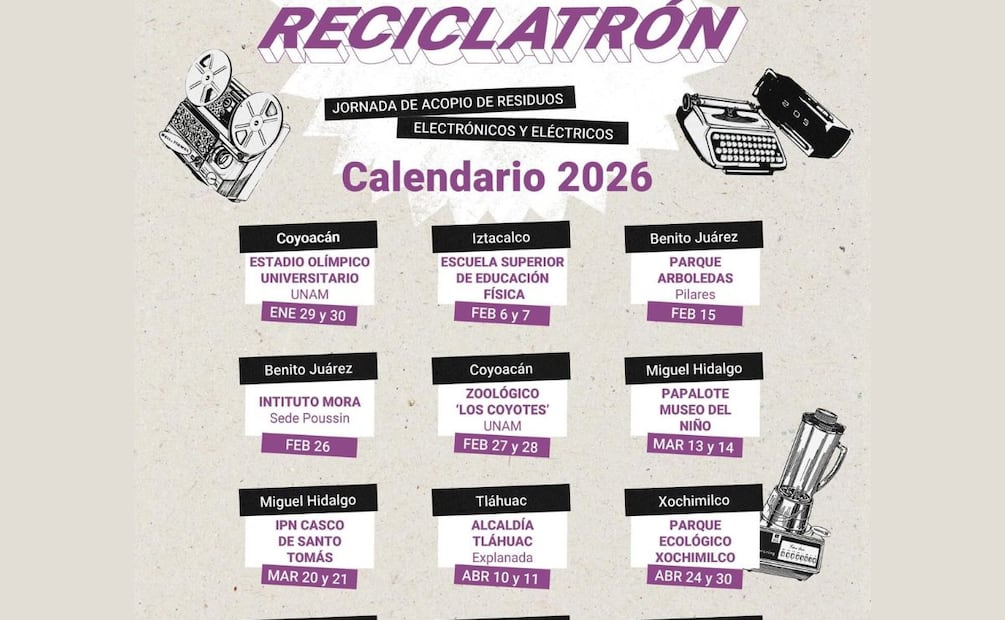 Si ya no puedes darle ningún otro uso a tu celular antiguo, dónalo al programa "Reciclatrón" de la CDMX. Foto: Secretaría del Medio Ambiente