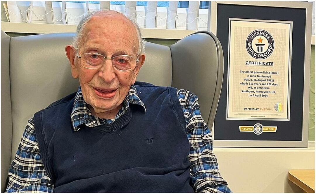 John Alfred Tinniswood, el hombre más anciano del mundo. Foto: especial