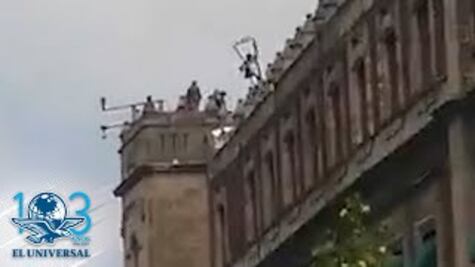 Así captaron el momento de la caída del paracaidista en el desfile militar