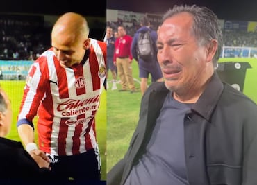 Benjamín Galindo recibe emotivo homenaje en partido de Chivas; el legendario exjugador no pudo evitar llorar