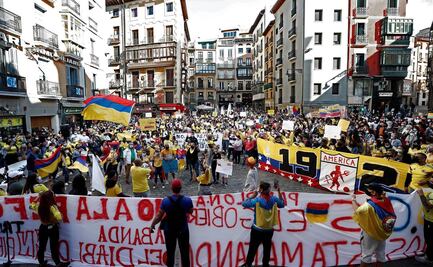 Miles de colombianos protestan en España contra el gobierno de Iván Duque