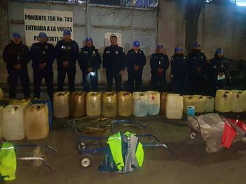 Protección Civil desmantelan punto de venta ilegal de combustible en Azcapotzalco; aseguran más 2 mil litros de diesel y gasolina