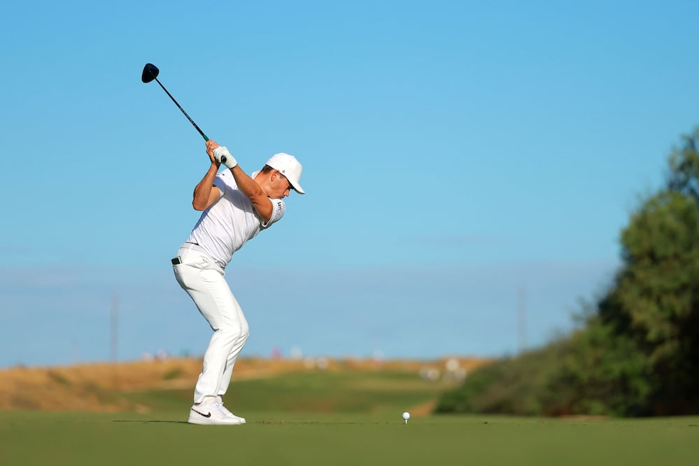 Camilo Villegas durante la primera ronda del WWTC en Los Cabos / Foto: AFP
