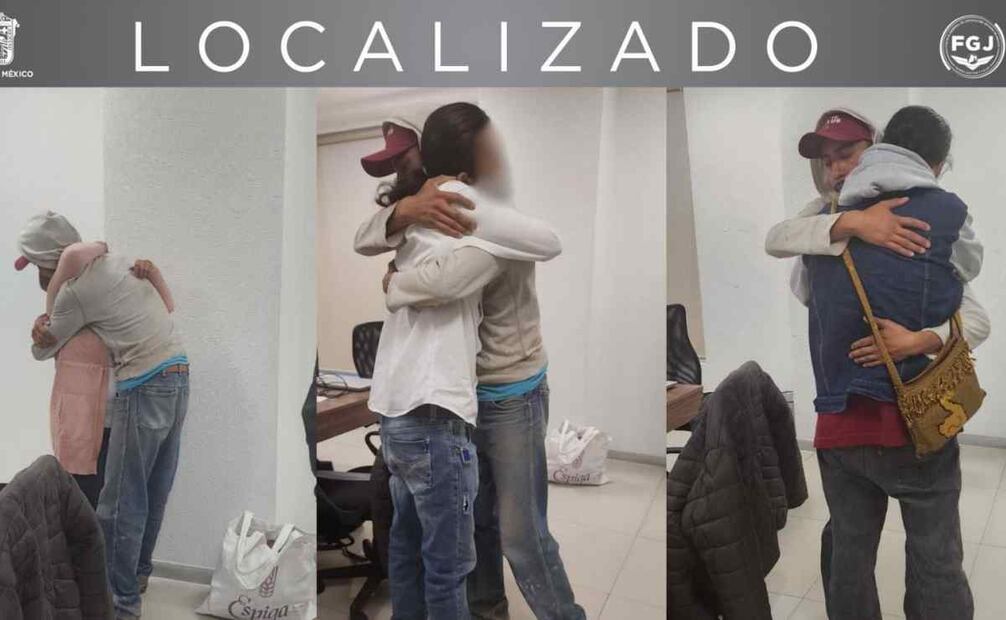 Félix Emiliano Jiménez Pérez fue trasladado al Centro de Justicia de Nezahualcóyotl de la Fiscalía mexiquense donde fue reintegrado a su núcleo familiar. Foto: Especial