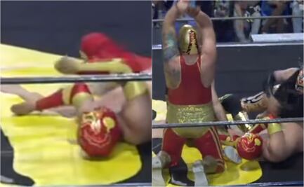Ikaro, luchador mexicano sufre terrible lesión en el cuadrilátero; sus rivales acudieron en su ayuda