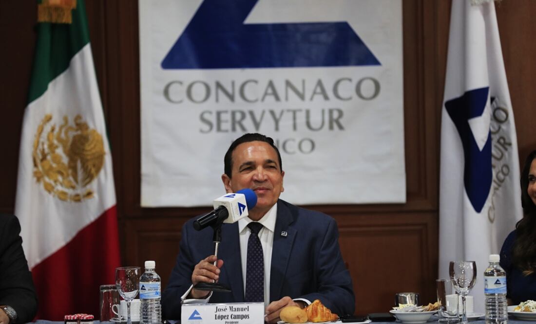 José Manuel López Campos, presidente de la Confederación de Cámaras Nacionales de Comercio, Servicios y Turismo (Concanaco). Foto: Irvin olivares / ELUNIVERSAL