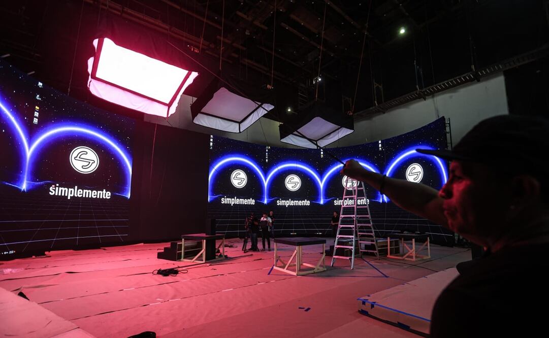 Set del segundo debate presidencial. Foto: Gabriel Pano / EL UNIVERSAL