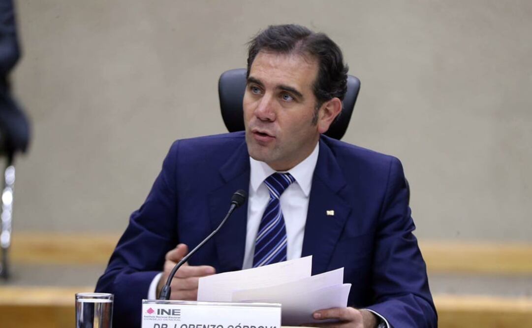 El presidente consejero Lorenzo Córdova, durante la sesión de hoy del Consejo General del INE. /Especial