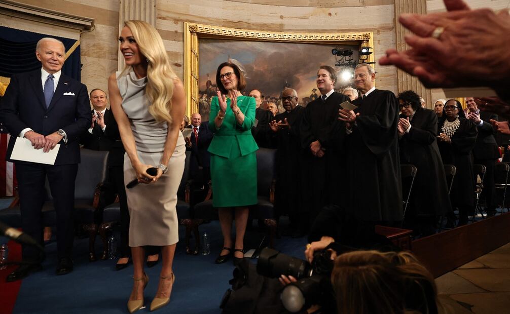 Carrie Underwood en el Capitolio de Washington. Foto: Chip Somodevilla / AFP.