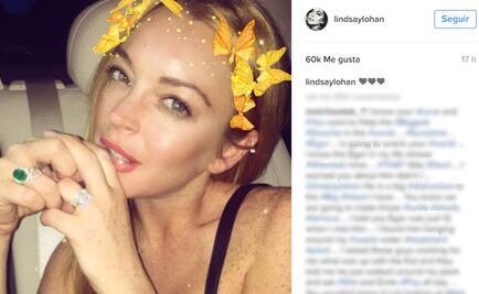 Lindsay Lohan aún luce anillo de compromiso
