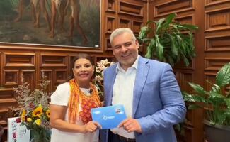 Clara Brugada se reúne con gobernador de Michoacán; la invita a inauguración de primer teleférico en Uruapan