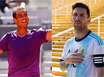Rafael Nadal presume camiseta de Messi en su museo
