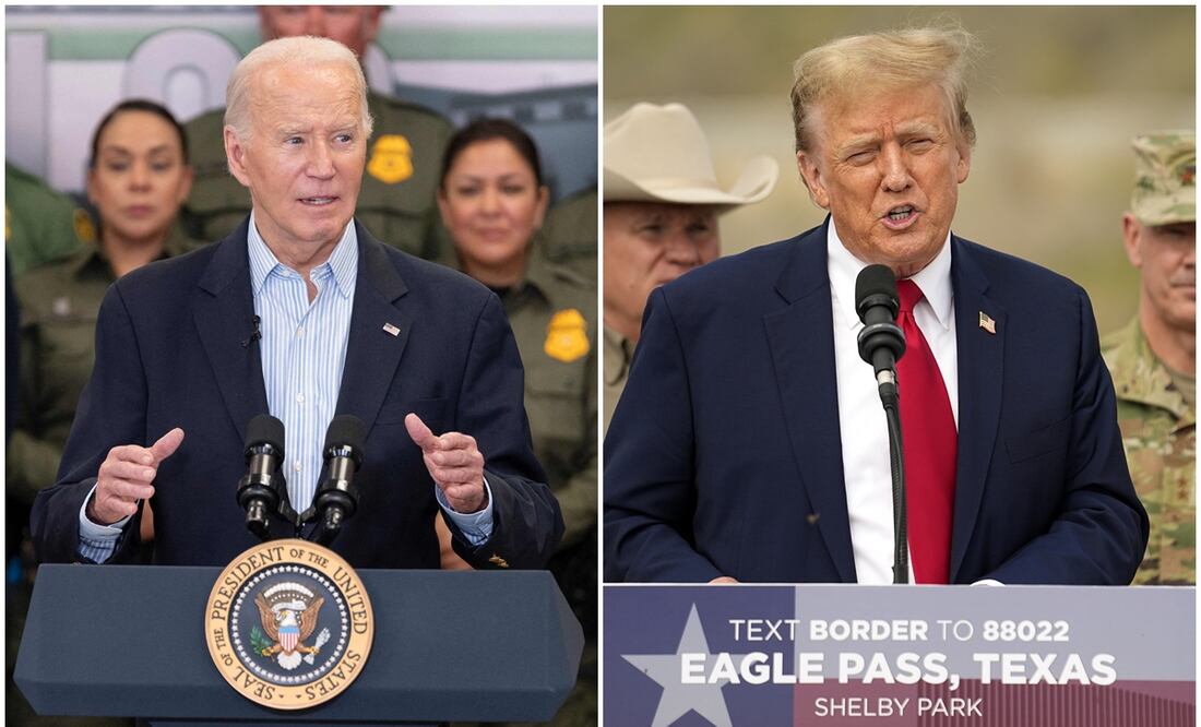 El presidente demócrata, Joe Biden, y el virtual candidato republicano, Donald Trump. FOTOS: AFP/AP