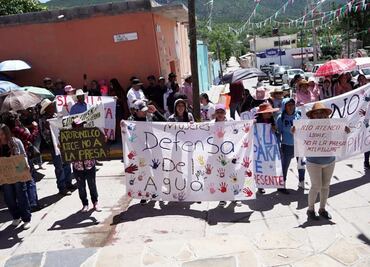 Integrantes de organizaciones realizan marcha en Zacatecas en rechazo al proyecto de la Presa Milpillas