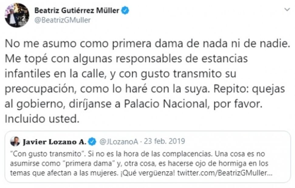Los reclamos, disculpas y polémicas de Gutiérrez Müller en redes sociales