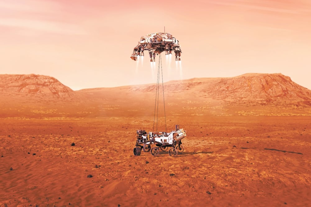 Róver Perseverance aterriza en Marte. Foto: NASA
