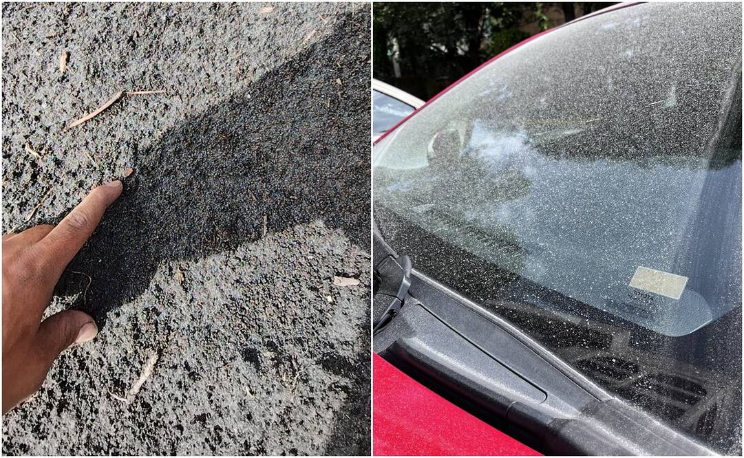 Ceniza volcánica en la CDMX. Foto: Twitter