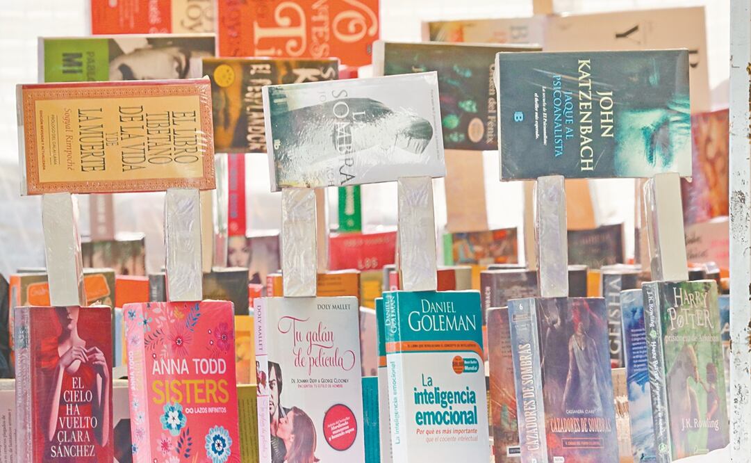 La piratería de libros siempre ha sido un problema para el sector; en la foto, un estante con ediciones copiadas de los originales, en el Centro de la Ciudad de México. Foto: ARCHIVO EL UNIVERSAL