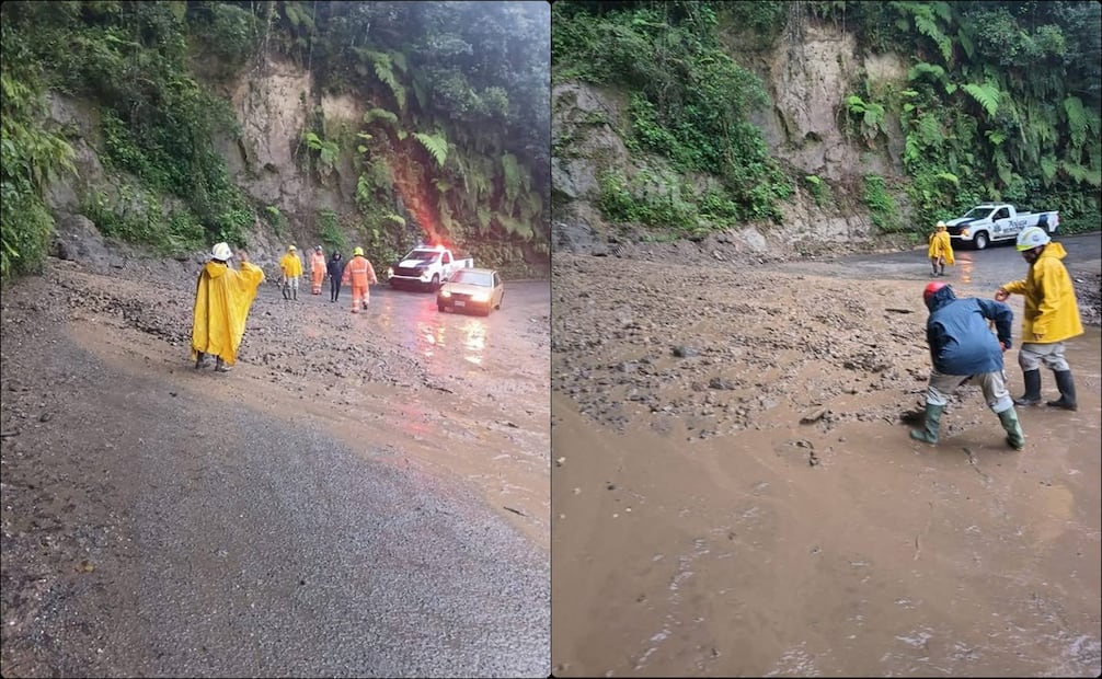 Durante la tarde-noche, las lluvias ocasionaron afectaciones en distintos puntos de la Sierra y la zona Otomí-Tepehua. Foto: Especial