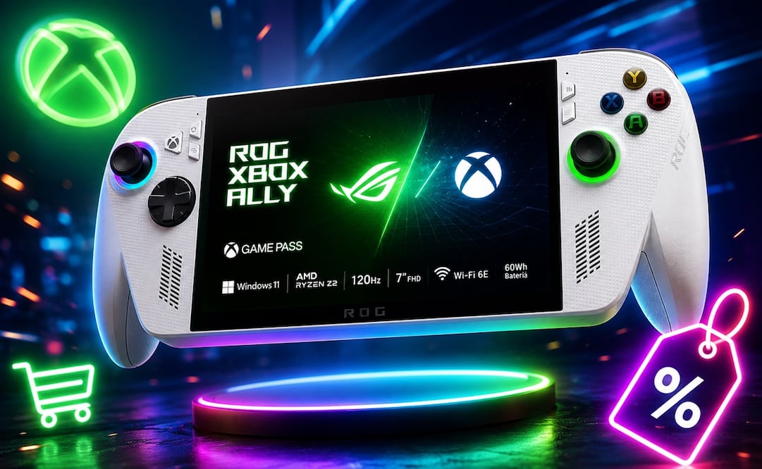 La ASUS ROG XBOX Ally destaca por ofrecer una experiencia híbrida entre consola y PC portátil. Foto: IA