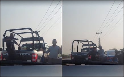 Pánico en carretera de Tabasco: mujeres atestiguan detención de dos presuntos delincuentes