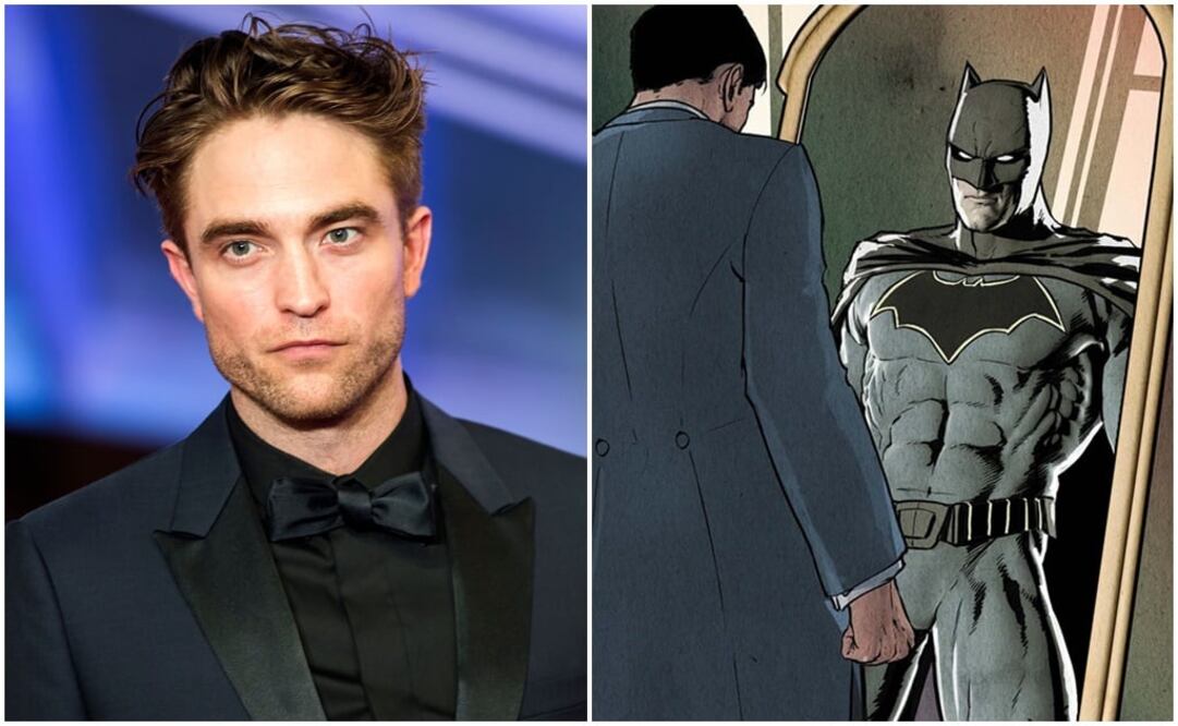 Robert Pattinson y Batman. Fotos: Archivo y DC Comics