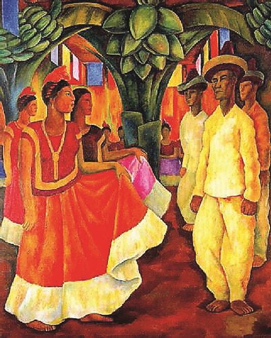 Baile en Tehuantepec fue creado por Diego Rivera en 1928 (ESPECIAL)