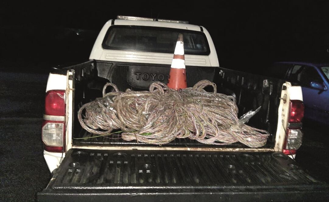 Unos 300 metros de cable telefónico sustraídos a una institución estatal de Costa Rica fueron hallados este año por autoridades. Foto: Ministerio de Seguridad Pública de Costa Rica