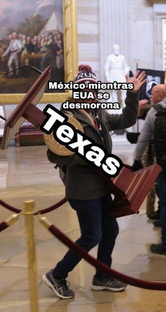 Putin, Texas y hasta Nicolas Cage, entre los memes del asalto al Capitolio