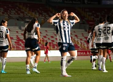 Katty Martínez metió su primer gol como jugadora de Rayadas y festejó como 'Chupete' Suazo