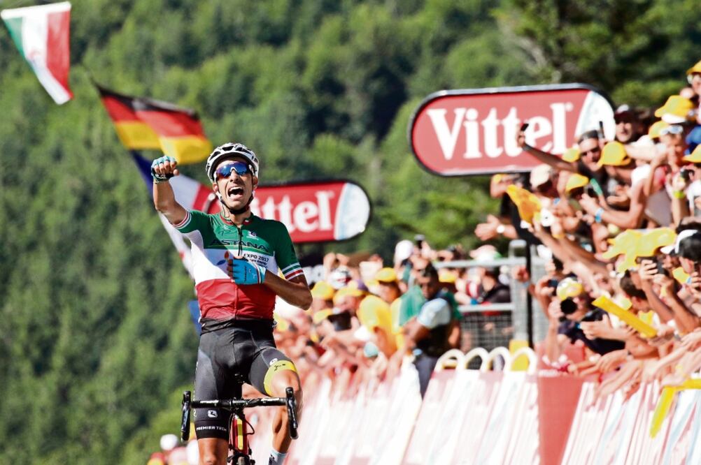 Fabio ganó la etapa con final en alto, en La Planche des Belles Filles (CHRISTOPHE ENA. AP)
